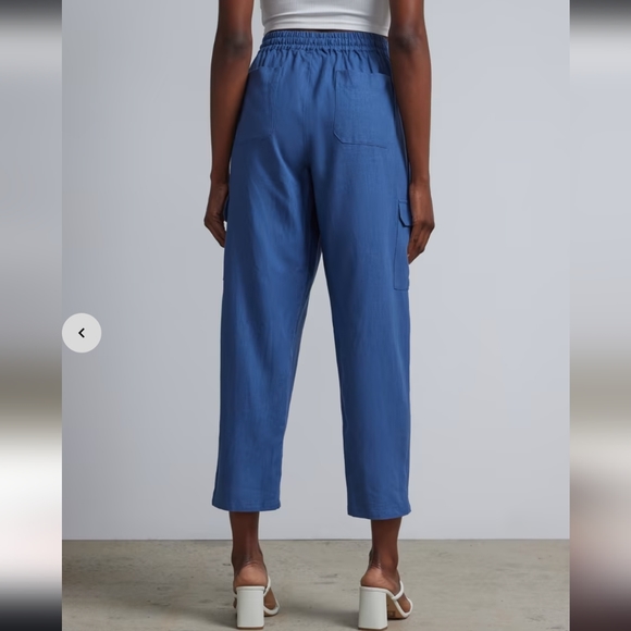 NWT Linen Blend High Waist Wide Leg Pants - Picture 2 of 3